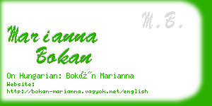 marianna bokan business card